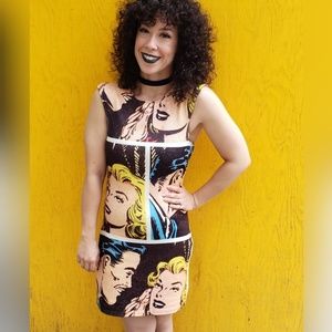 💥🗯Comic Book Print Mini Dress💬💘